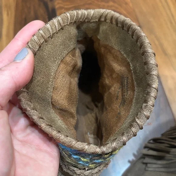 Naughty Monkey Multicolor Fringed Heeled Boots - Picture 9 of 12